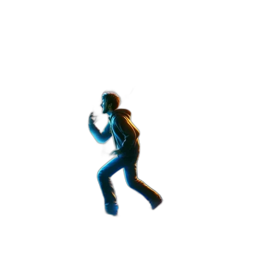 jacket, robot, staff, weapon, pixel art, concept art, 3d render, comic book art transparent PNG cut-out