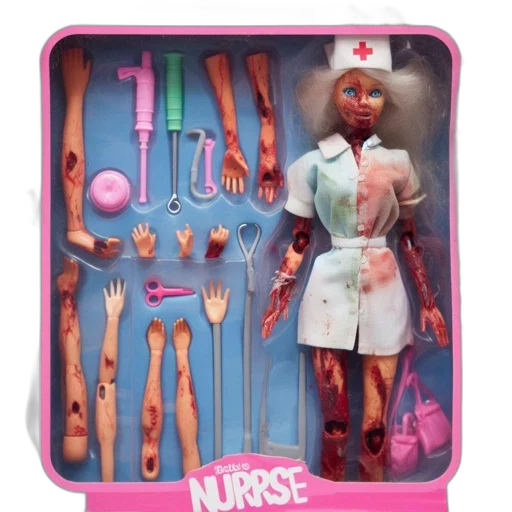 staff, weapon, barbie, nurse, toy, box, includes, doll transparent PNG cut-out