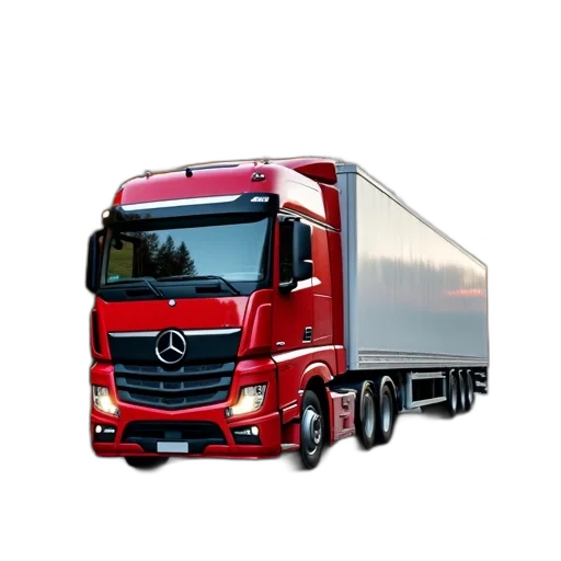 car, weapon, animal, photorealistic, 3d render, concept art, red, semi-truck transparent PNG cut-out