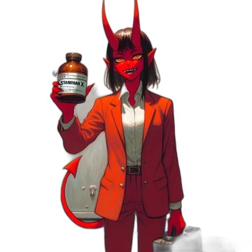 jacket, staff, mask, dragon, concept art, pixel art, fantasy art, comic book art transparent PNG cut-out