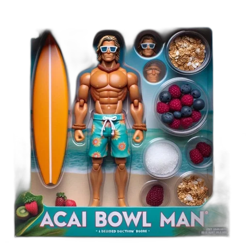 food, concept art, vaporwave, 3d render, photorealistic, beach, action, figure transparent PNG cut-out
