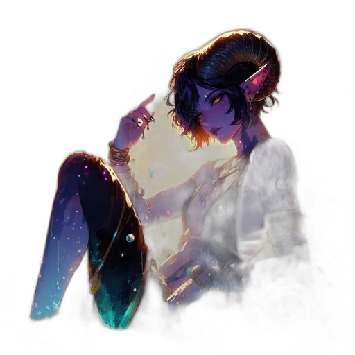 staff, dragon, creature, jacket, watercolor, concept art, fantasy art, vaporwave transparent PNG cut-out