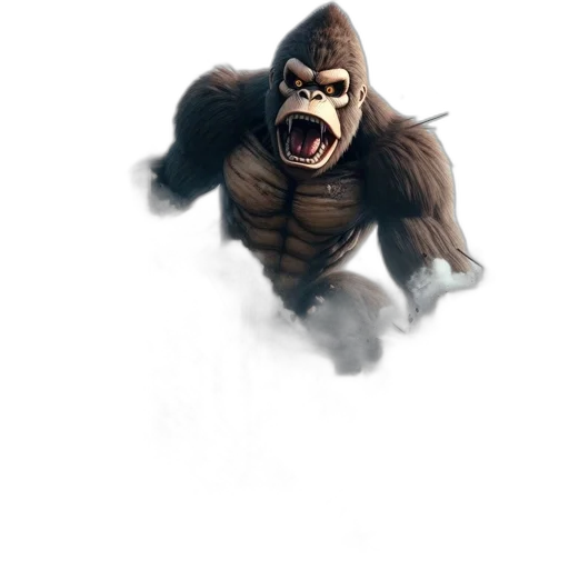 creature, animal, mask, staff, concept art, fantasy art, 3d render, comic book art transparent PNG cut-out