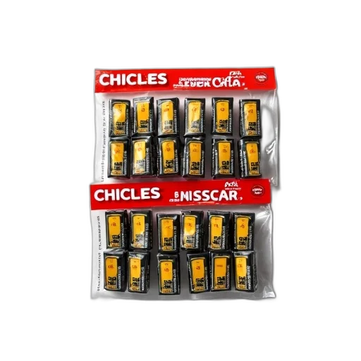 pack, chicles, gum, displayed, white, background, contains, three transparent PNG cut-out