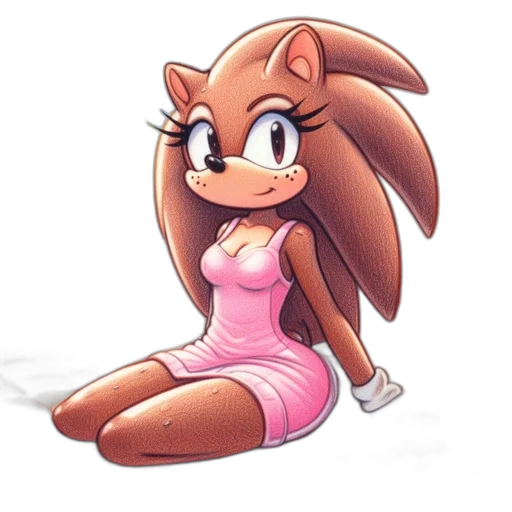 dress, hair, animal, creature, cartoon, concept art, anime, pixel art transparent PNG cut-out