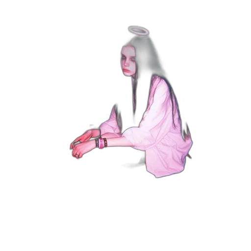 creature, mask, dress, face, vaporwave, 3d render, concept art, pixel art transparent PNG cut-out
