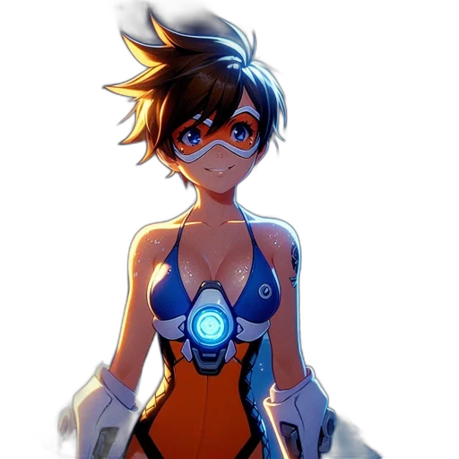 robot, dress, staff, mask, anime, concept art, pixel art, cyberpunk transparent PNG cut-out