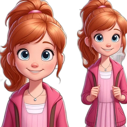 cartoon, 3d render, concept art, photorealistic, pastel, two, images, display transparent PNG cut-out