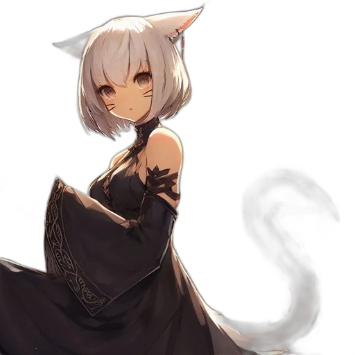 dress, staff, mask, dragon, fantasy art, concept art, anime, pixel art transparent PNG cut-out