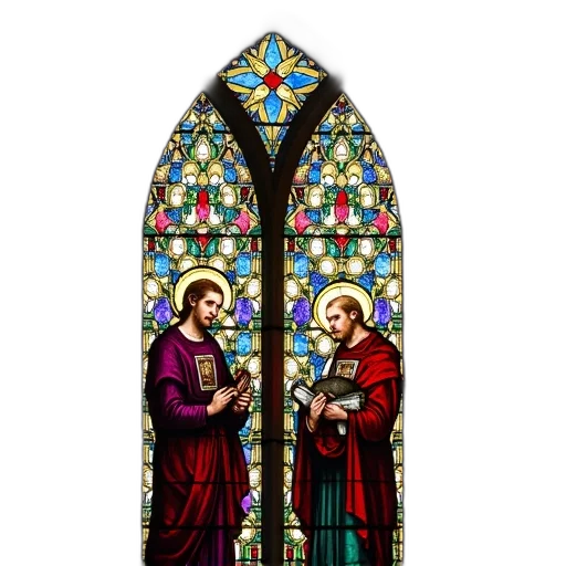 pixel art, 3d render, snow, stained, glass, depiction, sacrament, church transparent PNG cut-out