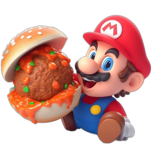 food, animal, hat, creature, 3d render, concept art, photorealistic, pixel art transparent PNG cut-out