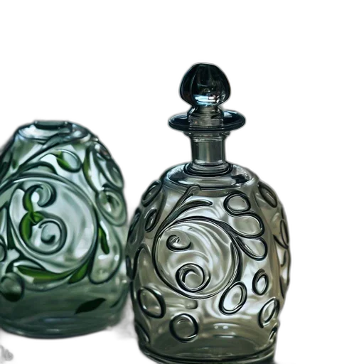 bottle, jewelry, photorealistic, 3d render, oil painting, array, intricately, designed transparent PNG cut-out