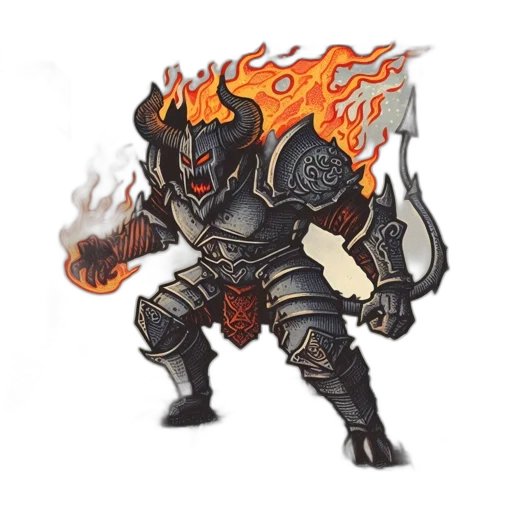 dragon, weapon, concept art, fantasy art, pixel art, comic book art, fire, dark transparent PNG cut-out