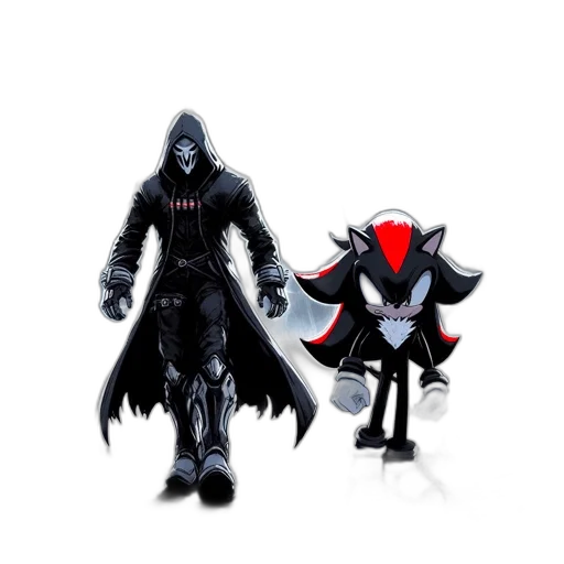 concept art, 3d render, comic book art, pixel art, dark, two, animated, characters transparent PNG cut-out