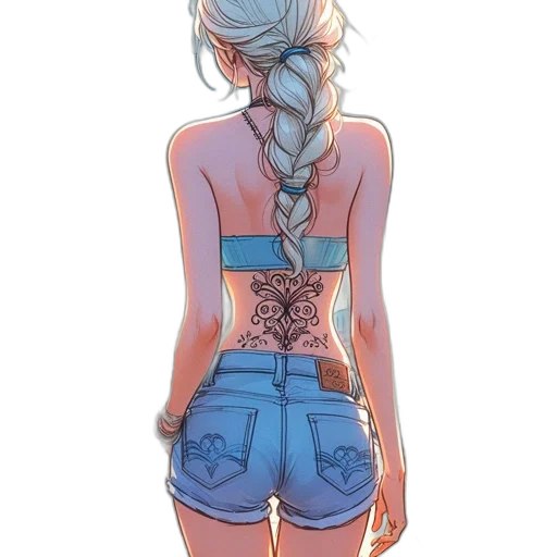 dress, jacket, flower, crown, watercolor, concept art, anime, fantasy art transparent PNG cut-out