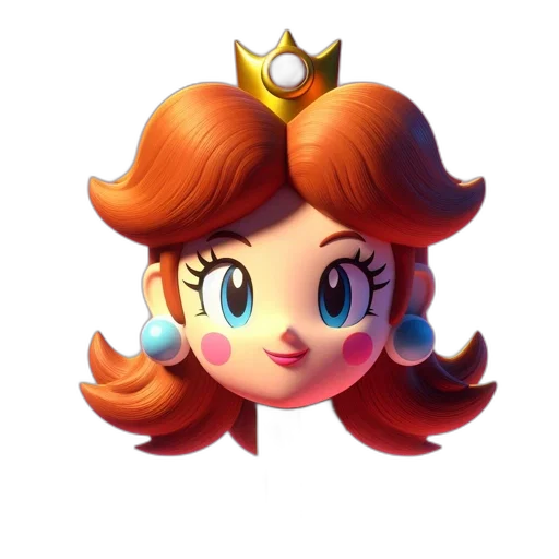 crown, staff, face, hair, 3d render, concept art, pixel art, fantasy art transparent PNG cut-out