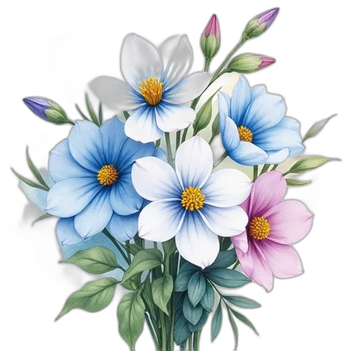 flower, crown, jewelry, dress, photorealistic, watercolor, oil painting, pencil sketch transparent PNG cut-out