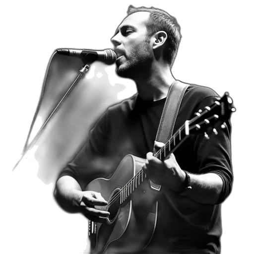 photorealistic, pencil sketch, cartoon, concept art, singer, peter, zalk, performs transparent PNG cut-out