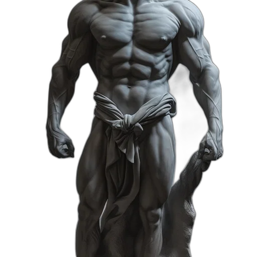 creature, concept art, 3d render, photorealistic, fantasy art, muscular, humanoid, figure transparent PNG cut-out