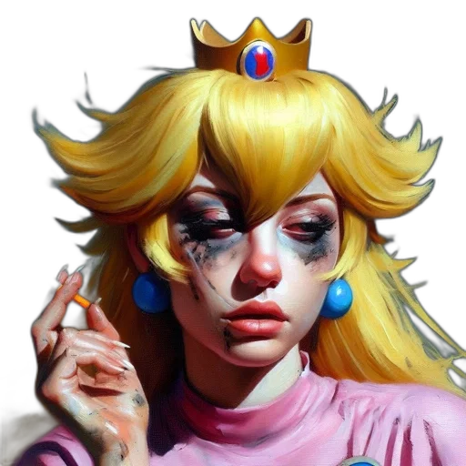 crown, face, concept art, vaporwave, photorealistic, fantasy art, pastel, woman transparent PNG cut-out