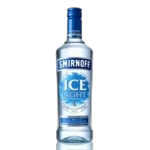 bottle, crown, 3d render, clear, glass, blue, cap, label transparent PNG cut-out