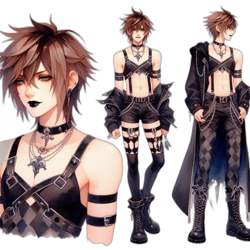 concept art, cyberpunk, fantasy art, pixel art, dark, monochrome, earth tones, anime-styled transparent PNG cut-out
