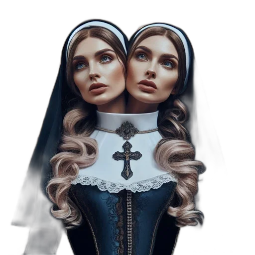 crown, dress, 3d render, concept art, fantasy art, photorealistic, two, identical transparent PNG cut-out