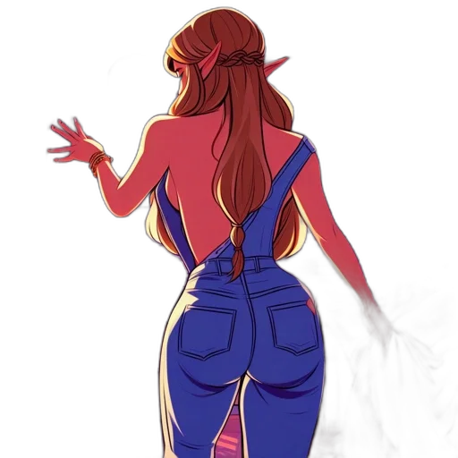 dress, concept art, fantasy art, watercolor, pixel art, fire, red, neon transparent PNG cut-out