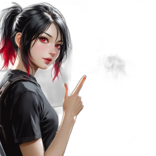 weapon, concept art, anime, fantasy art, photorealistic, red, dark, monochrome transparent PNG cut-out