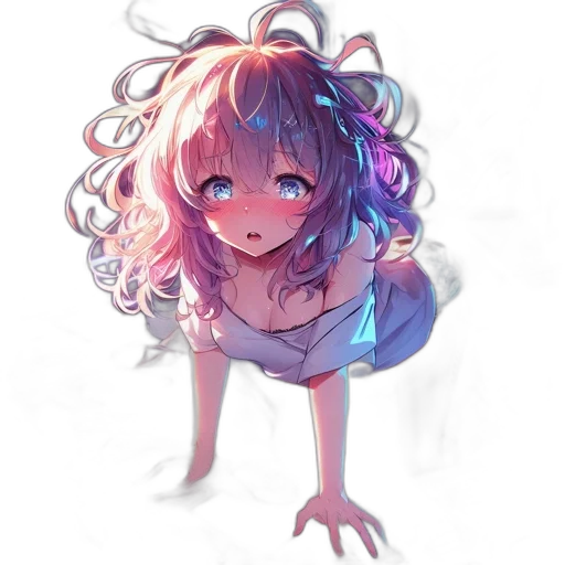 creature, dress, dragon, hair, anime, watercolor, concept art, pixel art transparent PNG cut-out
