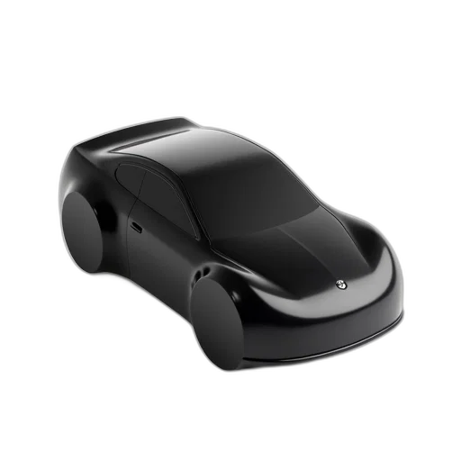 car, robot, shoes, hat, 3d render, black, plastic, part transparent PNG cut-out