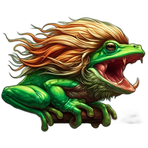 dragon, creature, animal, hair, fantasy art, concept art, pixel art, photorealistic transparent PNG cut-out