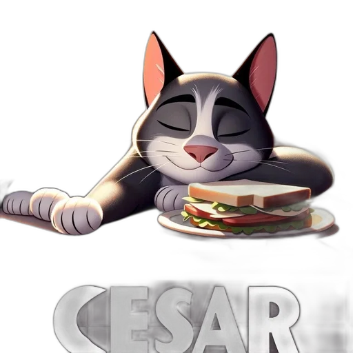 food, concept art, cartoon, 3d render, pixel art, poster, cesar, dreamy transparent PNG cut-out