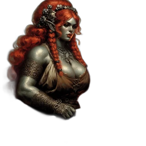 jewelry, fantasy art, concept art, 3d render, photorealistic, elven, woman, long transparent PNG cut-out