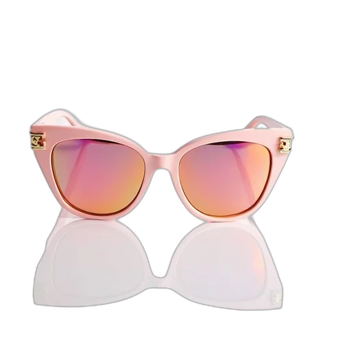 3d render, pastel, pair, trendy, sunglasses, pink, frame, reflective transparent PNG cut-out
