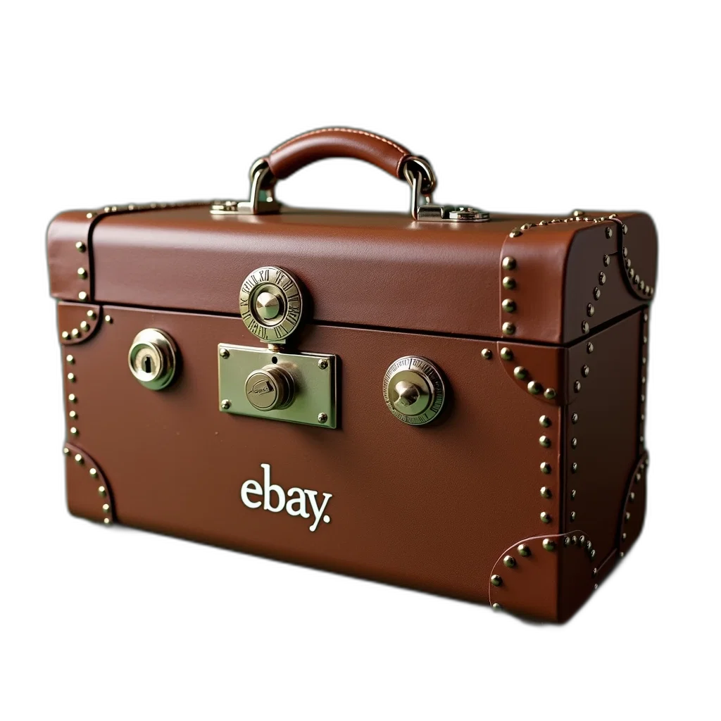 3d render, photorealistic, vintage-style, suitcase, brown, leather, exterior, metal transparent PNG cut-out