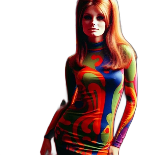 dress, robot, comic book art, cartoon, concept art, fantasy art, outer space, colorful transparent PNG cut-out
