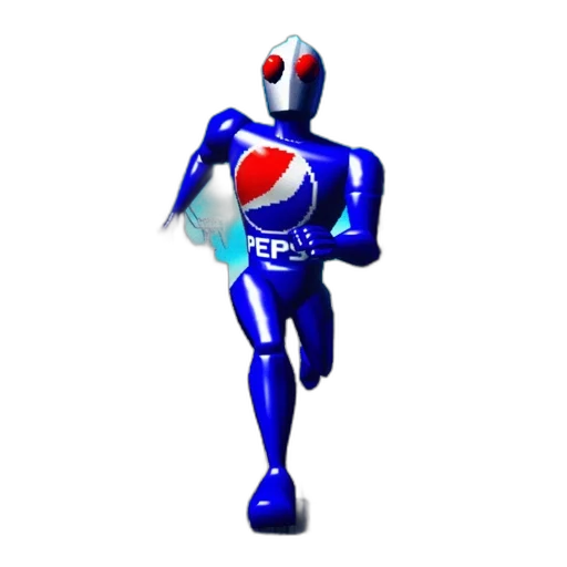robot, bottle, food, staff, 3d render, concept art, pixel art, vaporwave transparent PNG cut-out