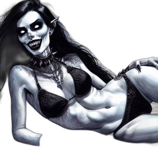 comic book art, concept art, fantasy art, photorealistic, ethereal, woman, gothic, attire transparent PNG cut-out