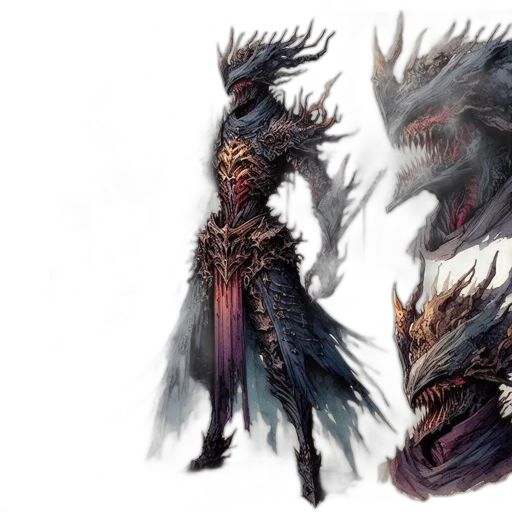 dragon, creature, concept art, fantasy art, 3d render, comic book art, dark, armored transparent PNG cut-out