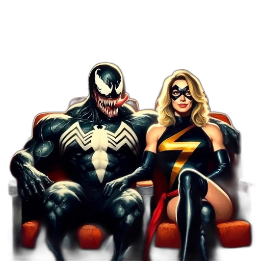 mask, comic book art, concept art, fantasy art, venom, blonde, superhero, gold transparent PNG cut-out