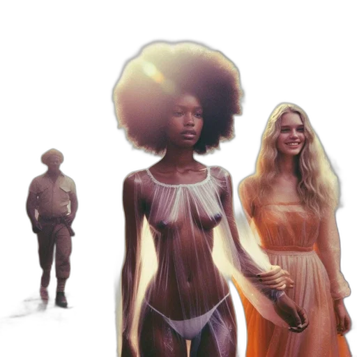 dress, hair, concept art, comic book art, fantasy art, watercolor, earth tones, golden transparent PNG cut-out