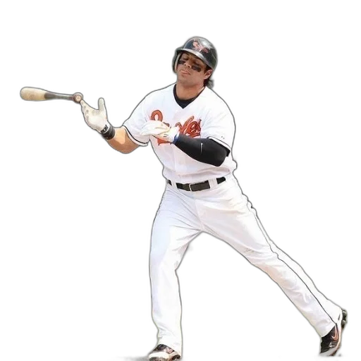 staff, weapon, baseball, player, white, uniform, word, orioles transparent PNG cut-out