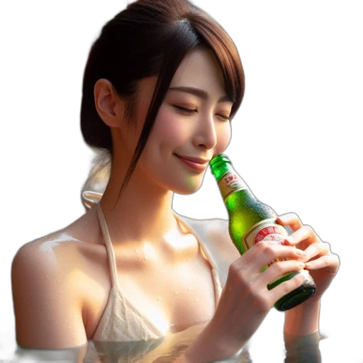 bottle, jewelry, robot, photorealistic, 3d render, pixel art, fantasy art, woman transparent PNG cut-out