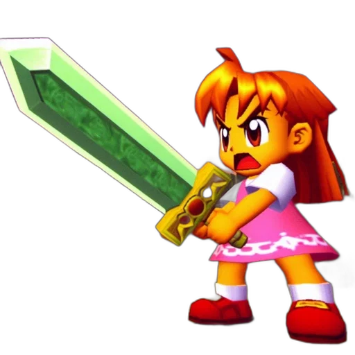 weapon, staff, sword, pixel art, 3d render, concept art, vaporwave, fire transparent PNG cut-out
