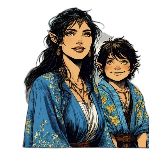 fantasy art, concept art, watercolor, comic book art transparent PNG cut-out