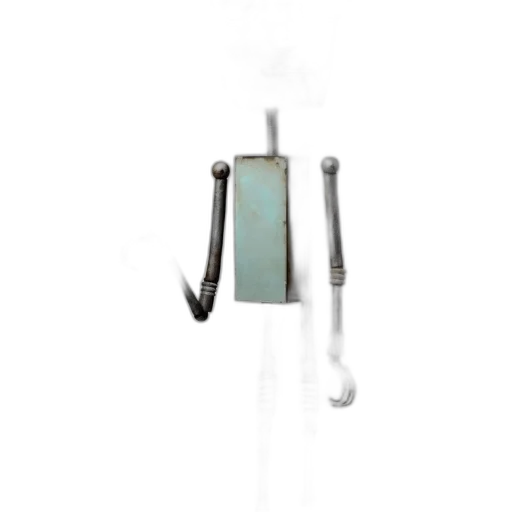 staff, sword, robot, weapon, metallic, holds, tall, slender transparent PNG cut-out