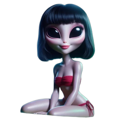 dress, robot, creature, jewelry, 3d render, concept art, cartoon, fantasy art transparent PNG cut-out