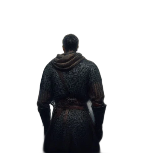 jacket, sword, staff, weapon, concept art, 3d render, fantasy art, photorealistic transparent PNG cut-out