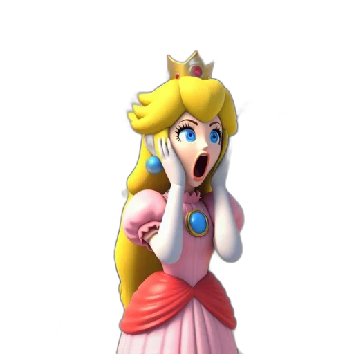 dress, face, crown, staff, 3d render, concept art, pixel art, parody transparent PNG cut-out